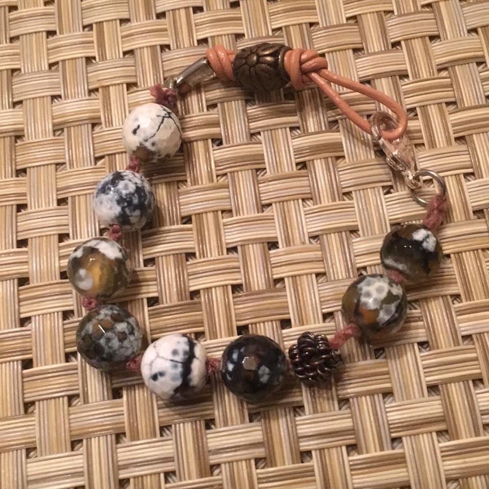**3 for $20** Mixed Bead & Leather Bracelet